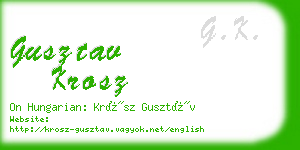 gusztav krosz business card